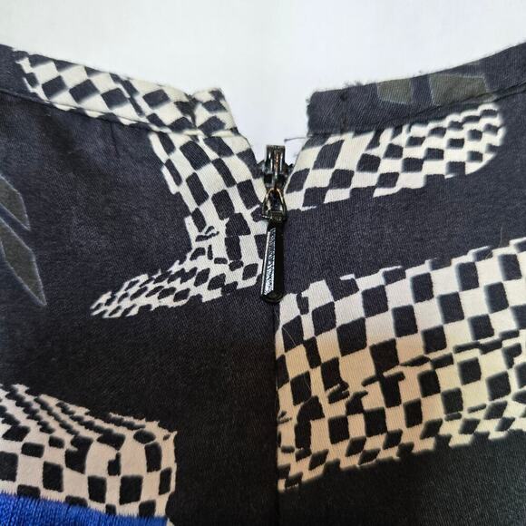 eShakti Custom Black Embroidered Hat Dress  Colorful All-over Fit & Flare - Picture 6 of 11